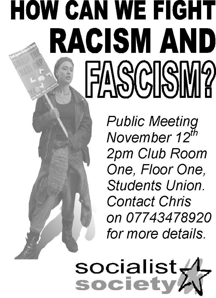 Studnet anti-racist meeting, Autumn 2003